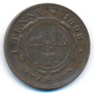 ЮАР, 1 пенни (1898 г.)