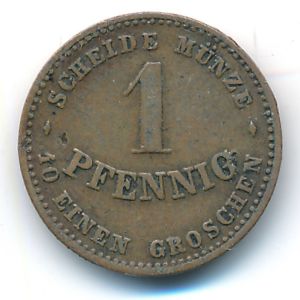 Саксен-Кобург-Гота, 1 пфенниг (1868 г.)