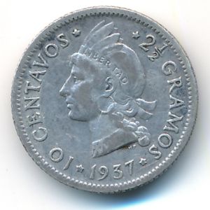 Доминиканская республика, 10 сентаво (1937 г.)