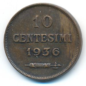San Marino, 10 centesimi, 1936