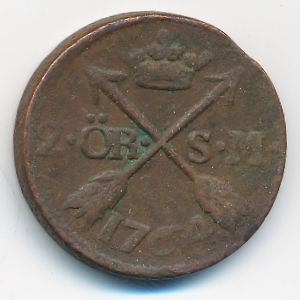 Sweden, 2 ore, 1764