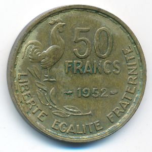 Франция, 50 франков (1952 г.)