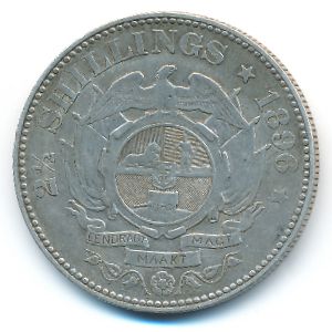South Africa, 2 1/2 shillings, 1896