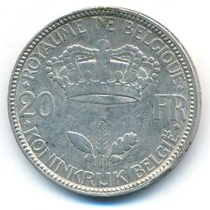Бельгия, 20 франков (1935 г.)