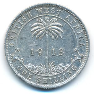 Британская Западная Африка, 1 шиллинг (1913 г.)