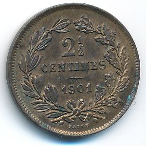 Люксембург, 2 1/2 сентима (1901 г.)