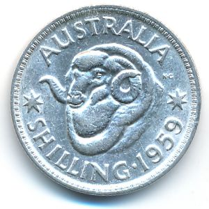 Australia, 1 shilling, 1959