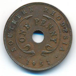 Южная Родезия, 1 пенни (1951 г.)