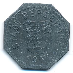 Бергедорф., 20 пфеннигов (1917 г.)