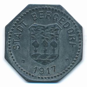 Бергедорф., 50 пфеннигов (1917 г.)