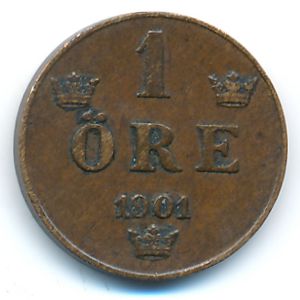 Sweden, 1 ore, 1901