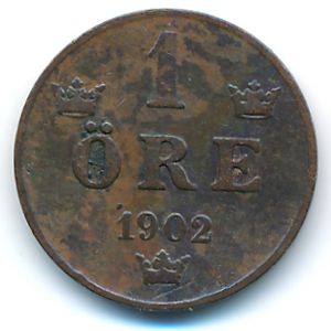 Швеция, 1 эре (1902 г.)