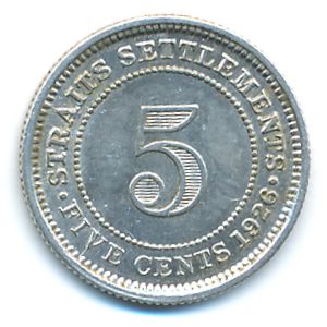 Стрейтс-Сетлментс, 5 центов (1926 г.)