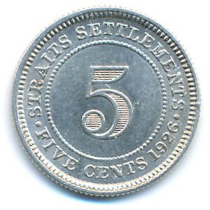 Стрейтс-Сетлментс, 5 центов (1926 г.)