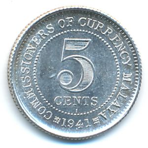 Малайя, 5 центов (1941 г.)