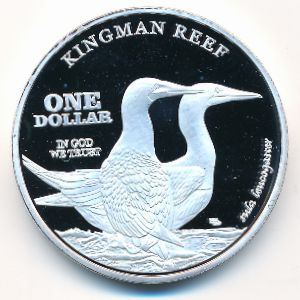 Kingman reef., 1 dollar, 2015