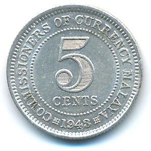 Малайя, 5 центов (1943 г.)