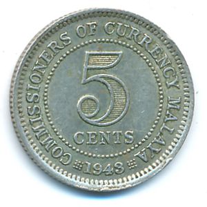Малайя, 5 центов (1943 г.)