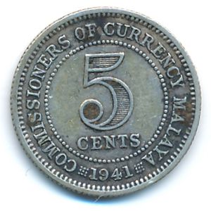 Малайя, 5 центов (1941 г.)