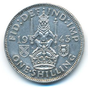 Great Britain, 1 shilling, 1943