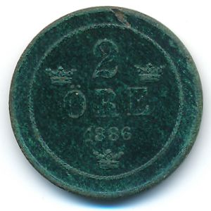 Швеция, 2 эре (1886 г.)