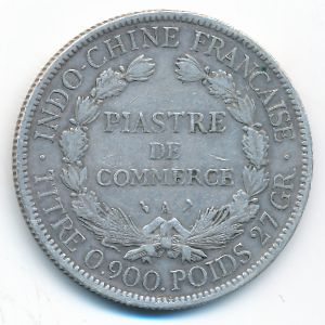 Французский Индокитай, 1 пиастр (1907 г.)