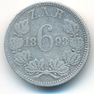 ЮАР, 6 пенсов (1893 г.)