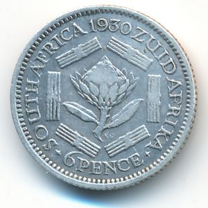 ЮАР, 6 пенсов (1930 г.)