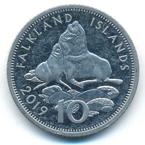 Falkland Islands, 10 пенсов, 2019