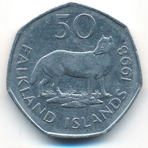 Фолклендские острова, 50 пенсов (1998 г.)