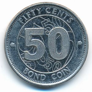 Зимбабве, 50 центов (2017 г.)