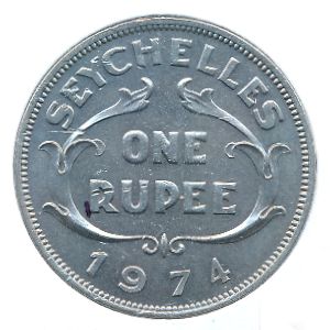 Seychelles, 1 rupee, 1974