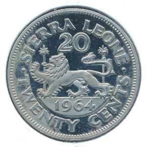 Сьерра-Леоне, 20 центов (1964 г.)