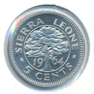 Sierra Leone, 5 cents, 1964
