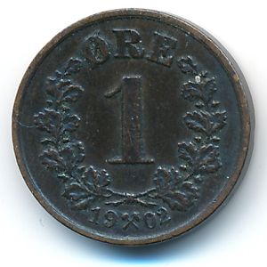 Норвегия, 1 эре (1902 г.)
