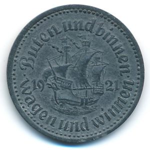 Бремен., 50 пфеннигов (1921 г.)