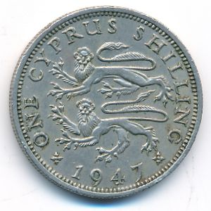 Cyprus, 1 shilling, 1947