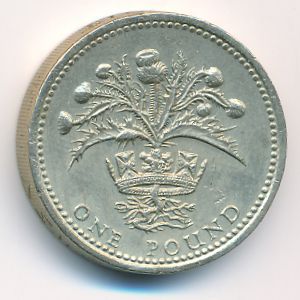 Великобритания, 1 фунт (1989 г.)