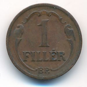 Венгрия, 1 филлер (1938 г.)
