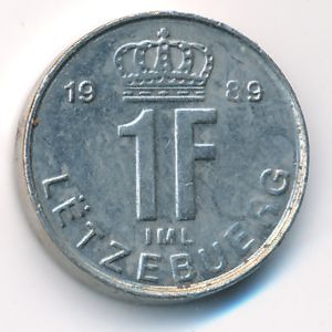Люксембург, 1 франк (1989 г.)