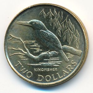New Zealand, 2 dollars, 1993
