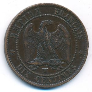 Франция, 10 сентим (1856 г.)