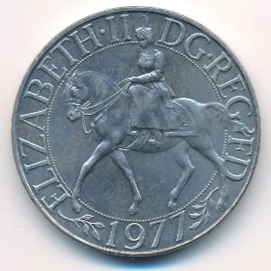 Великобритания, 25 новых пенсов (1977 г.)