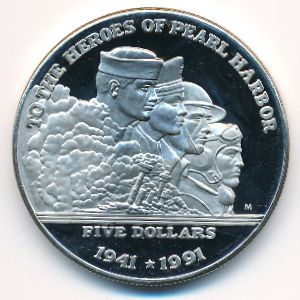 Маршалловы острова, 5 долларов (1991 г.)