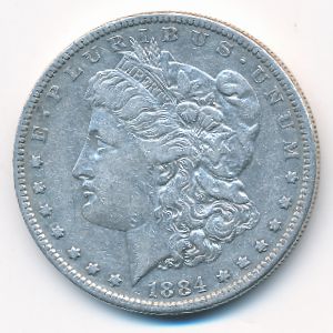 США, 1 доллар (1884 г.)