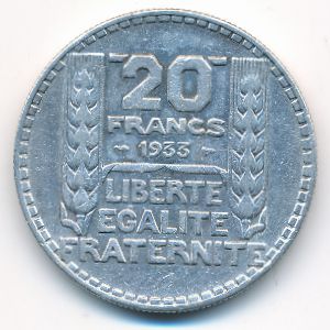 Франция, 20 франков (1933 г.)