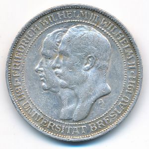 Пруссия, 3 марки (1911 г.)