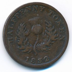 Новая Шотландия, 1/2 пенни (1832 г.)