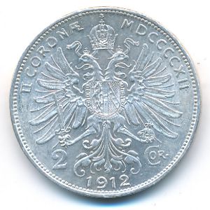 Австрия, 2 кроны (1912 г.)