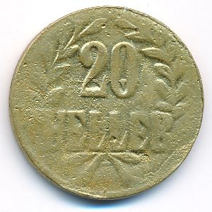 Немецкая Африка, 20 геллеров (1916 г.)